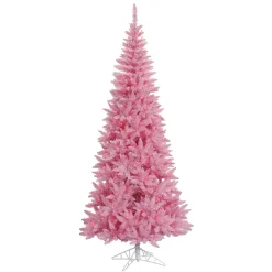 Vickerman 7 And 7.5 Feet Tall>7.5' Pre-Lit Medium Ashley Spruce Artificial Christmas Tree - Pink And Clear Lights