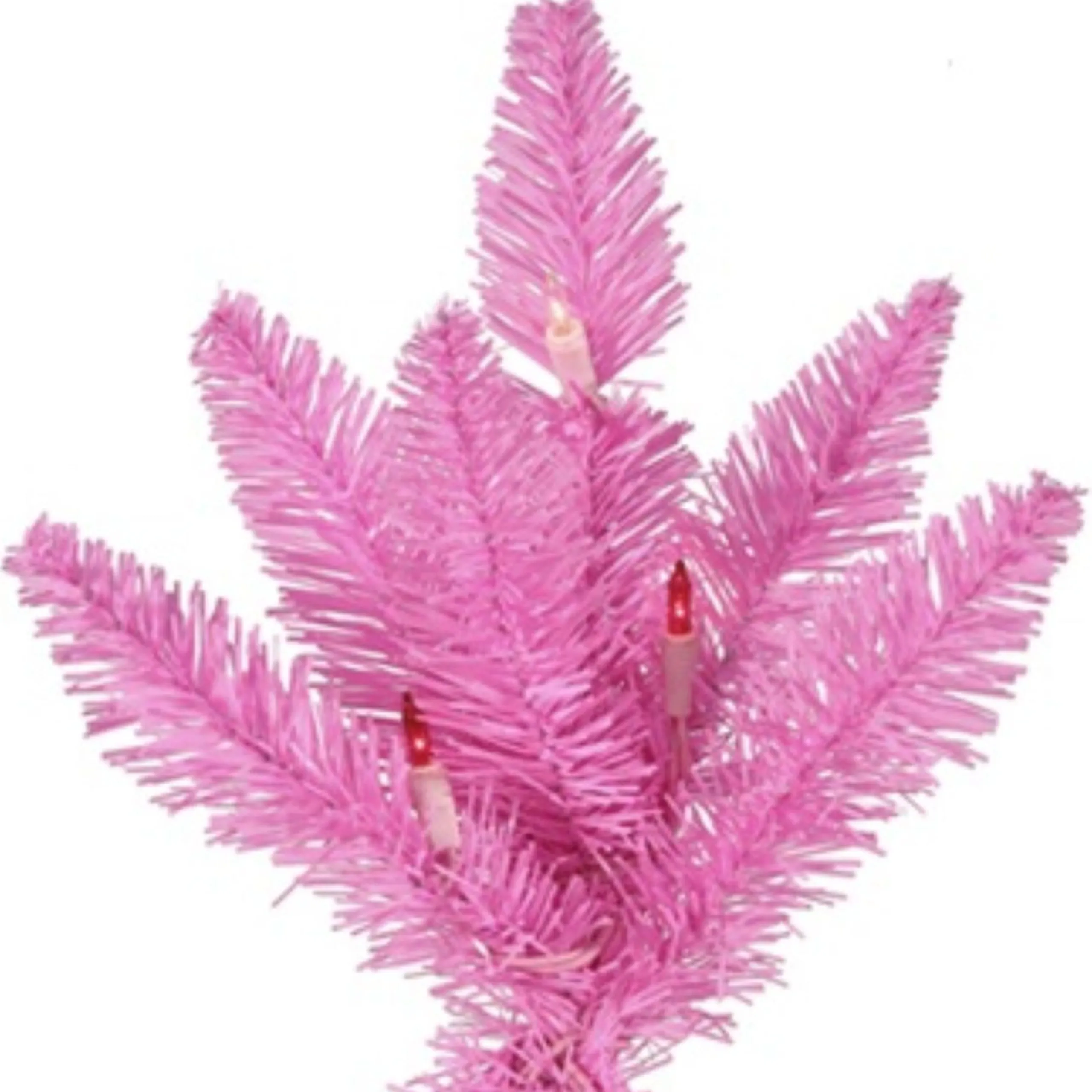 Vickerman 7 And 7.5 Feet Tall>7.5' Pre-Lit Medium Ashley Spruce Artificial Christmas Tree - Pink And Clear Lights