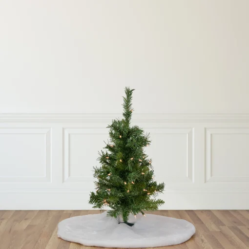 Northlight 2.5 Feet Tall And Smaller>2' Pre-Lit Medium Aspen Pine Artificial Christmas Tree, Clear Lights