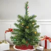 Northlight 2.5 Feet Tall And Smaller>18" Pre-Lit Medium Canadian Pine Artificial Christmas Tree - Multicolor Lights