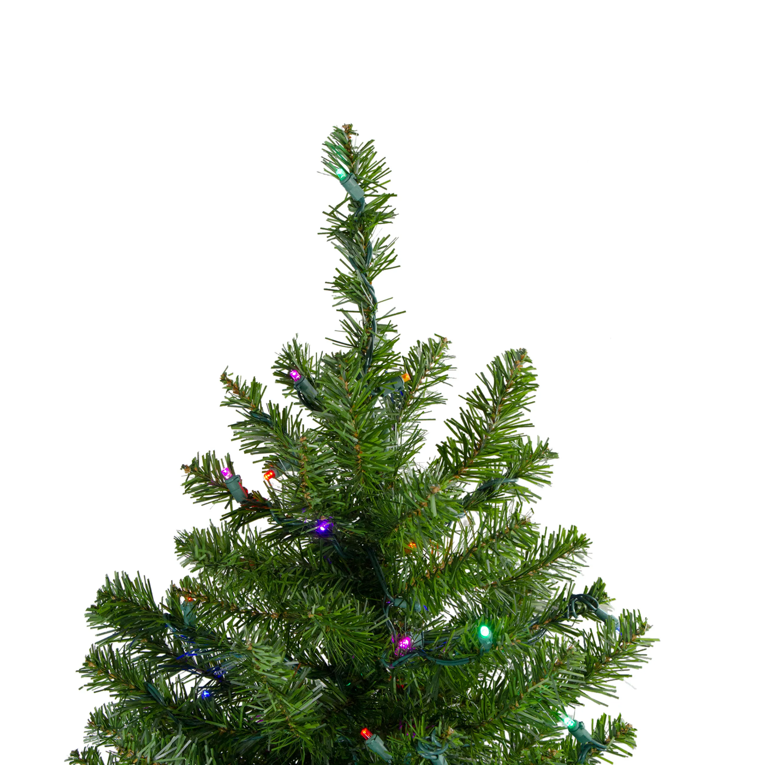 Northlight 2.5 Feet Tall And Smaller>2' Pre-Lit Medium Canadian Pine Artificial Christmas Tree, Multicolor Lights