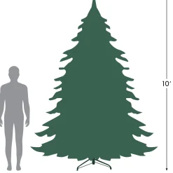 Northlight 10 To 14 Feet Tall></noscript>10' Pre-Lit Medium Canadian Pine Artificial Christmas Tree, Clear Lights