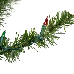 Northlight 5 And 5.5 Feet Tall>5' Pre-Lit Medium Canadian Pine Artificial Christmas Tree - Multicolor Lights