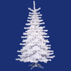 Vickerman 10 To 14 Feet Tall>12' Pre-Lit Medium Crystal White Artificial Christmas Tree, Multicolored Lights
