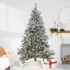 Northlight 6 And 6.5 Feet Tall>6' Pre-Lit Medium Flocked Balsam Pine Artificial Christmas Tree - Clear Lights