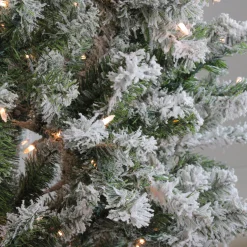 Northlight 6 And 6.5 Feet Tall></noscript>6' Pre-Lit Medium Flocked Balsam Pine Artificial Christmas Tree - Clear Lights