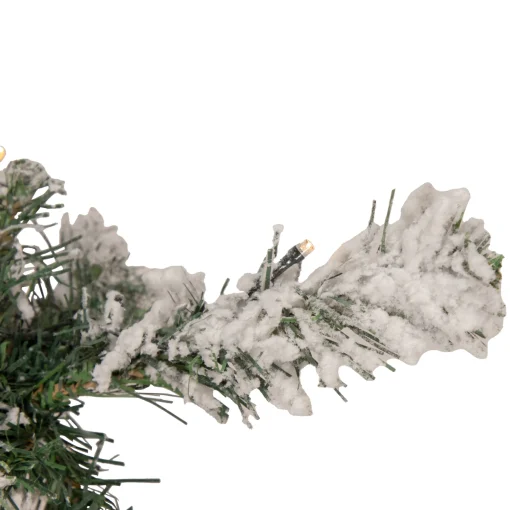 Northlight 2.5 Feet Tall And Smaller>2' Pre-Lit Medium Flocked Bristol Pine Artificial Christmas Tree - Warm Clear Led Lights