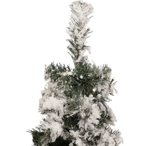 Northlight 2.5 Feet Tall And Smaller>2' Pre-Lit Medium Flocked Bristol Pine Artificial Christmas Tree - Warm Clear Led Lights