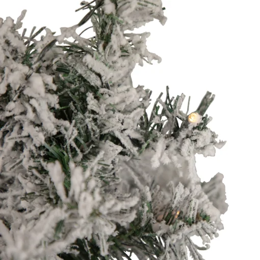 Northlight 2.5 Feet Tall And Smaller>2' Pre-Lit Medium Flocked Bristol Pine Artificial Christmas Tree - Warm Clear Led Lights