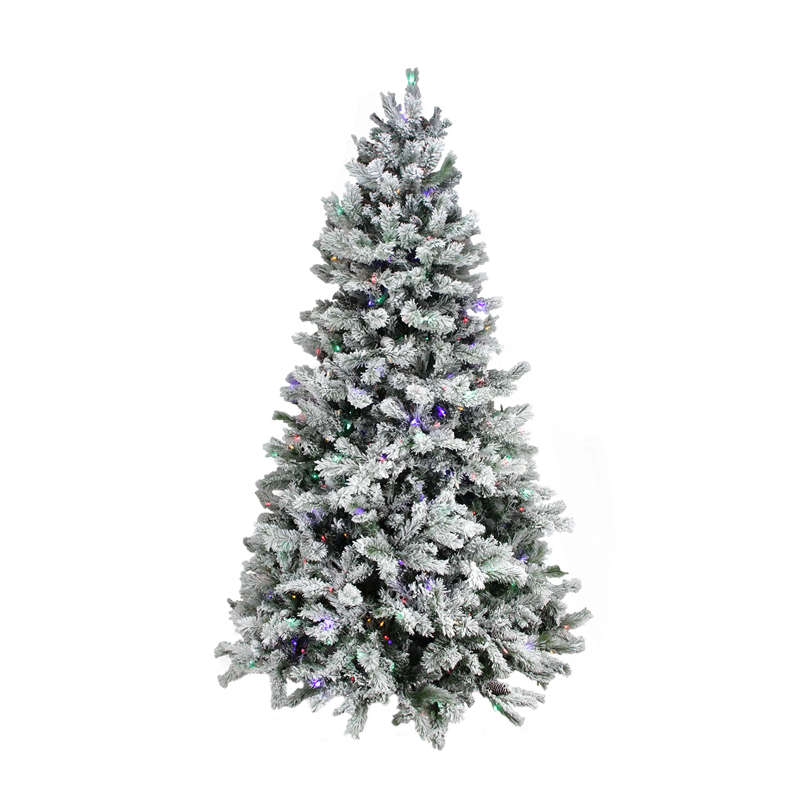 Northlight 9 And 9.5 Feet Tall>9' Pre-Lit Medium Flocked Victoria Pine Artificial Christmas Tree - Dual Color Led Lights