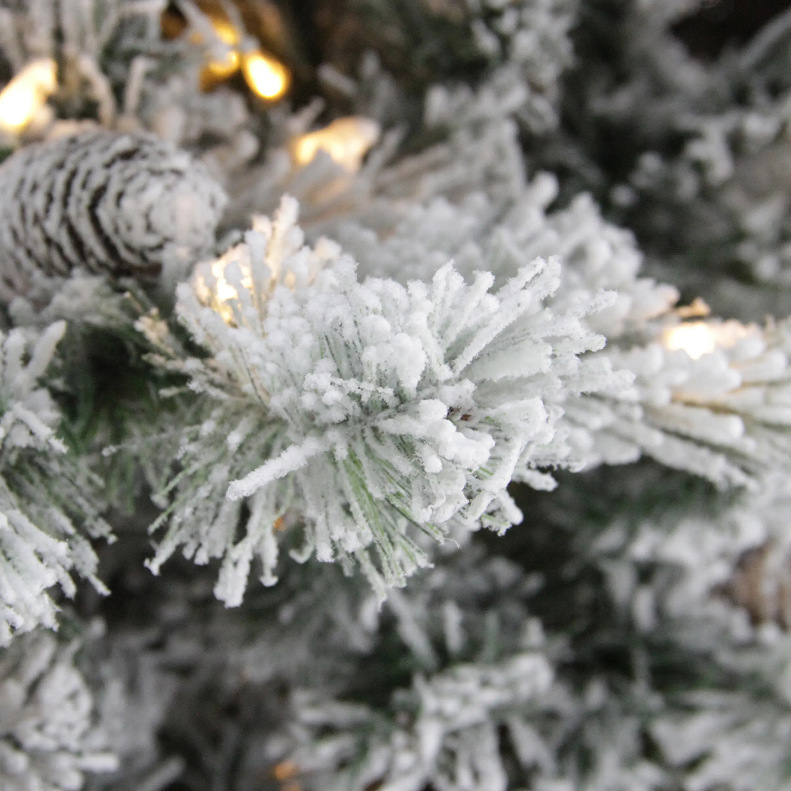 Northlight 9 And 9.5 Feet Tall>9' Pre-Lit Medium Flocked Victoria Pine Artificial Christmas Tree - Dual Color Led Lights