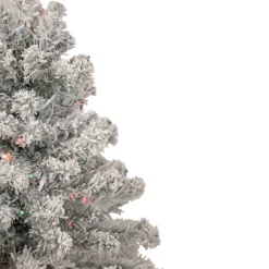 Northlight 3 And 3.5 Feet Tall></noscript>3' Pre-Lit Medium Heavily Flocked Madison Pine Artificial Christmas Tree, Multi Lights