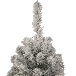 Northlight 3 And 3.5 Feet Tall></noscript>3' Pre-Lit Medium Heavily Flocked Madison Pine Artificial Christmas Tree, Multi Lights