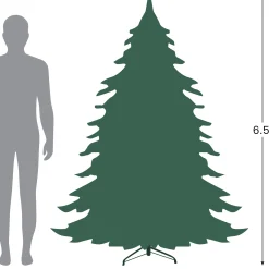 Northlight 6 And 6.5 Feet Tall></noscript>6.5' Pre-Lit Medium Instant-Connect Noble Fir Artificial Christmas Tree - Dual Led Lights