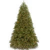 National Tree Company 10 To 14 Feet Tall>10' Pre-Lit Medium Jersey Fraser Fir Artificial Christmas Tree, Multicolor Lights