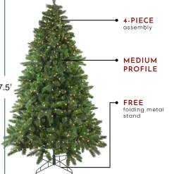 Northlight 7 And 7.5 Feet Tall></noscript>7.5' Pre-Lit Medium Mixed Scotch Pine Artificial Christmas Tree - Clear Lights