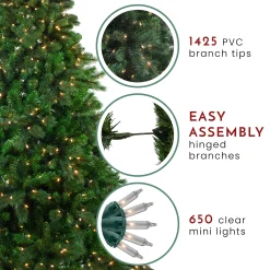 Northlight 7 And 7.5 Feet Tall></noscript>7.5' Pre-Lit Medium Mixed Scotch Pine Artificial Christmas Tree - Clear Lights