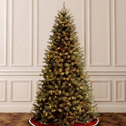 National Tree Company 6 And 6.5 Feet Tall>6' Pre-Lit Medium North Valley Spruce Artificial Christmas Tree, Clear Lights