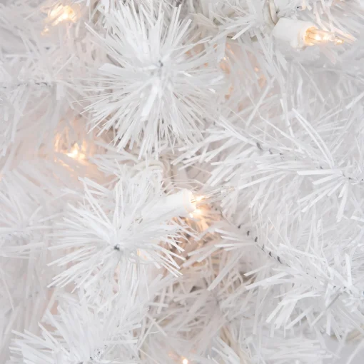 Northlight 2.5 Feet Tall And Smaller>18" Pre-Lit Medium Snow White Artificial Christmas Tree - Clear Lights