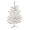 Northlight 2.5 Feet Tall And Smaller>2' Pre-Lit Medium Snow White Pine Artificial Christmas Tree - Multicolor Led Lights