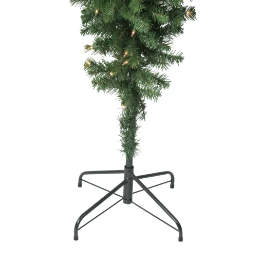 Northlight 5 And 5.5 Feet Tall>5.5' Pre-Lit Medium Spruce Upside Down Artificial Christmas Tree - Clear Lights