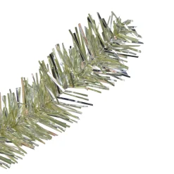 Northlight 9 And 9.5 Feet Tall></noscript>9' Pre-Lit Metallic Platinum Artificial Tinsel Christmas Tree - Clear Lights