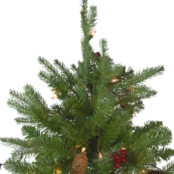 Northlight 7 And 7.5 Feet Tall></noscript>7.5' Pre-Lit Mixed Winter Berry Pine Artificial Christmas Tree - Clear Lights