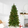 Northlight 6 And 6.5 Feet Tall>6.5' Pre-Lit Mixed Winter Berry Pine Artificial Christmas Tree - Clear Lights