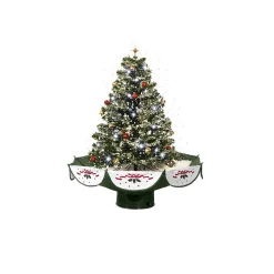 Northlight 2.5 Feet Tall And Smaller>2.5' Pre-Lit Musical Snowing Artificial Christmas Tree - White Led Lights