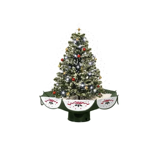 Northlight 2.5 Feet Tall And Smaller>2.5' Pre-Lit Musical Snowing Artificial Christmas Tree - White Led Lights