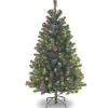 National Tree Company 4 And 4.5 Feet Tall>4.5' Pre-Lit North Valley Spruce Artificial Christmas Tree, Multicolor Lights