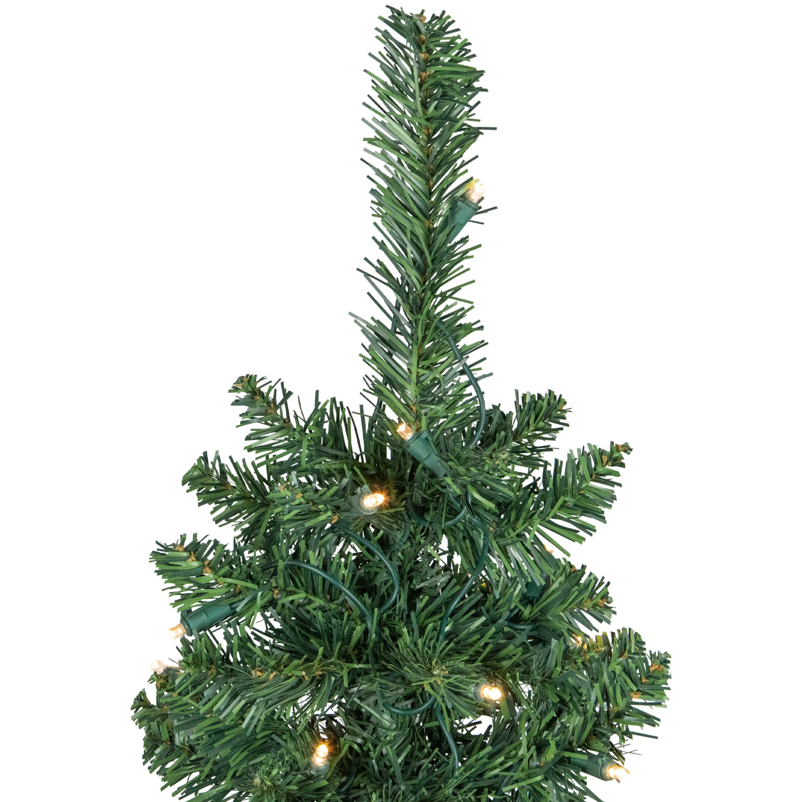 Northlight 6 And 6.5 Feet Tall>6' Pre-Lit Northern Balsam Fir Pencil Artificial Christmas Tree, Warm Clear Led Lights
