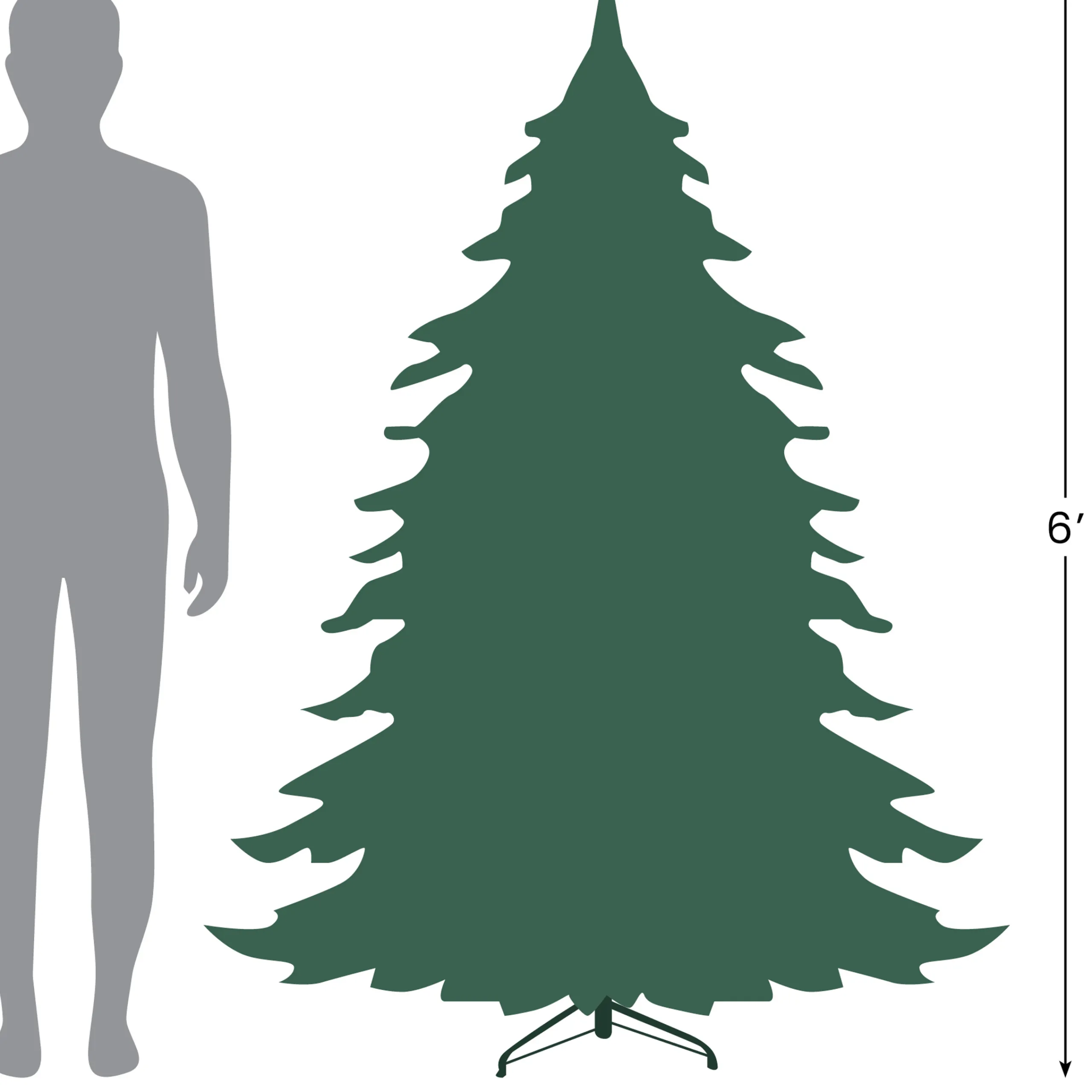 Northlight 6 And 6.5 Feet Tall>6' Pre-Lit Northern Balsam Fir Pencil Artificial Christmas Tree, Warm Clear Led Lights