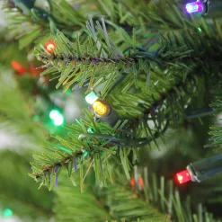 Northlight 6 And 6.5 Feet Tall>6.5' Pre-Lit Northern Pine Full Artificial Christmas Tree - Multi-Color Led Lights