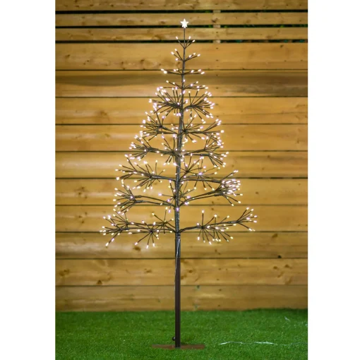 Hi-Line Gifts Pre-Lit Traditional Trees>4.5' Pre-Lit Pencil Artificial Christmas Tree, Led Warm White Lights