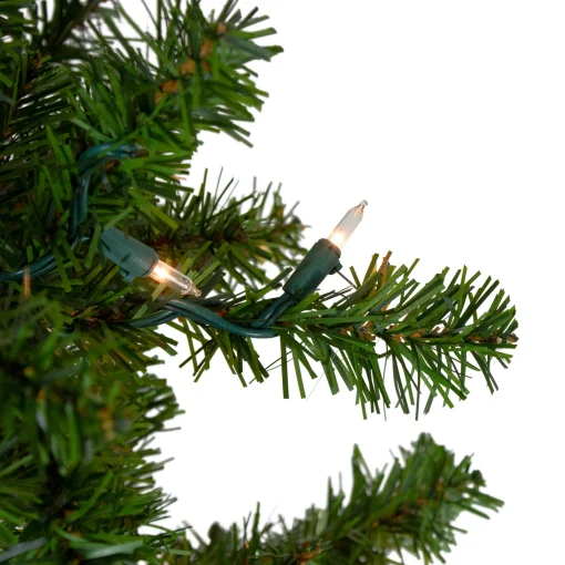 Northlight 7 And 7.5 Feet Tall>7.5' Pre-Lit Pencil Canadian Pine Artificial Christmas Tree - Clear Lights
