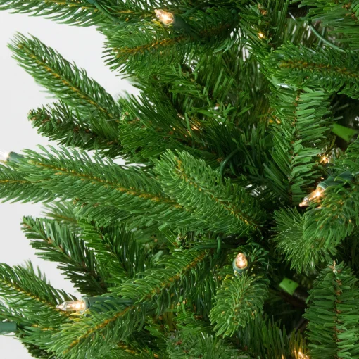 Northlight 7 And 7.5 Feet Tall>7.5' Pre-Lit Pencil Northwood Noble Fir Artificial Christmas Tree - Clear Lights