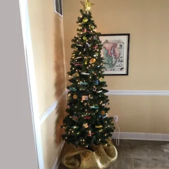 Northlight 7 And 7.5 Feet Tall></noscript>7.5' Pre-Lit Pencil Northwood Noble Fir Artificial Christmas Tree - Clear Lights