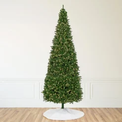 Northlight Pre-Lit Traditional Trees>15' Pre-Lit Pendleton Spruce Slim Artificial Christmas Tree, Clear Lights