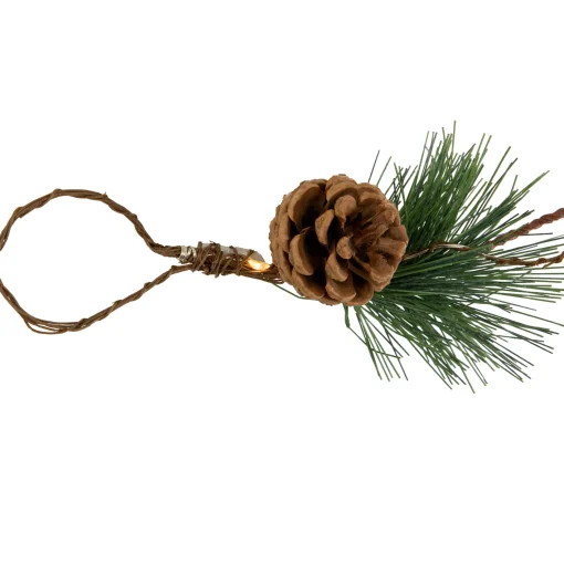 Northlight 6.5' Pre-Lit Pine And Berry Artificial Christmas Garland, Warm White Led Lights