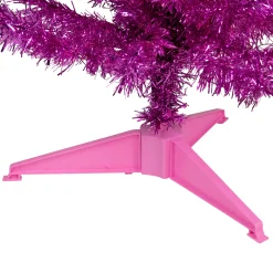 Northlight Pink Trees></noscript>4' Pre-Lit Pink Artificial Tinsel Christmas Tree, Clear Lights