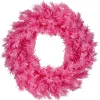 Pre-Lit Wreaths*Northlight 24" Pre-Lit Pink Spruce Artificial Christmas Wreath, Pink Lights