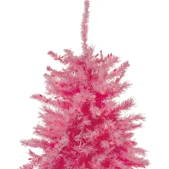 Northlight Pre-Lit Traditional Trees></noscript>7.5' Pre-Lit Pink Tinsel Slim Artificial Christmas Tree - Pink Lights