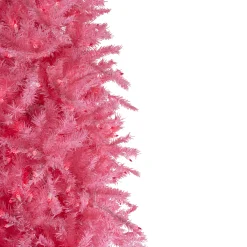 Northlight Pre-Lit Traditional Trees></noscript>7.5' Pre-Lit Pink Tinsel Slim Artificial Christmas Tree - Pink Lights