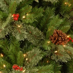 National Tree Company 2.5 Feet Tall And Smaller>2' Pre-Lit Potted Colonial Porch Bush Artificial Christmas Tree, Clear Lights