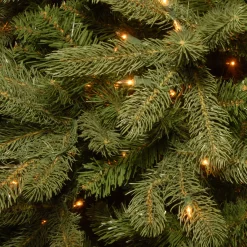 National Tree Company Potted Trees>4' Pre-Lit Potted Downswept Fir Artificial Christmas Tree, Clear Lights