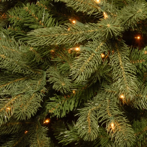 National Tree Company Potted Trees>4' Pre-Lit Potted Downswept Fir Artificial Christmas Tree, Clear Lights