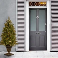 National Tree Company Potted Trees></noscript>4' Pre-Lit Potted Downswept Fir Artificial Christmas Tree, Clear Lights