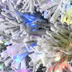 National Tree Company Potted Trees></noscript>3' Pre-Lit Potted Evergreen Flocked Artificial Christmas Tree, Fiber Optic Lights