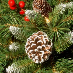 National Tree Company Potted Trees></noscript>1.5' Pre-Lit Potted Pinecone And Berry Artificial Christmas Tree, Clear Lights